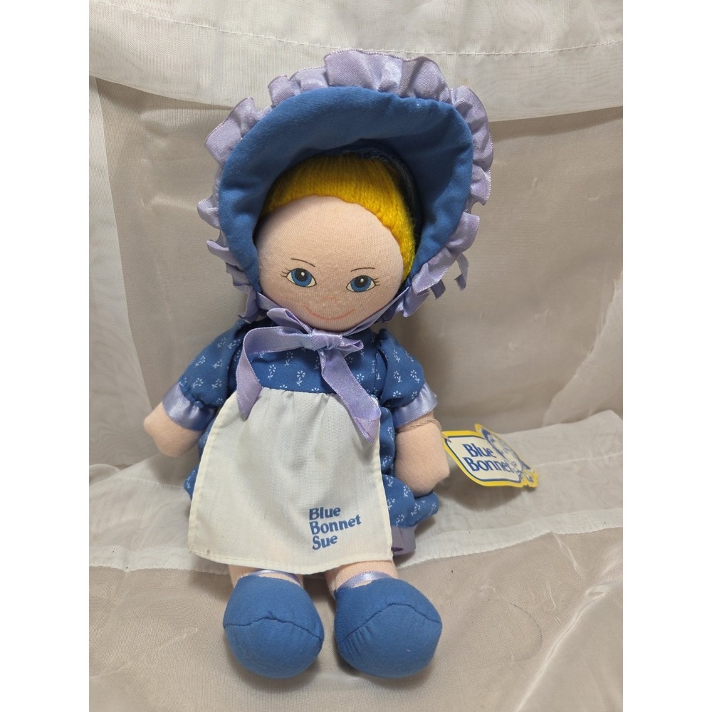 Rare Vintage Blue Bonnet Sue Dakin 12-inch Plush‎ Doll with Original Tag,...